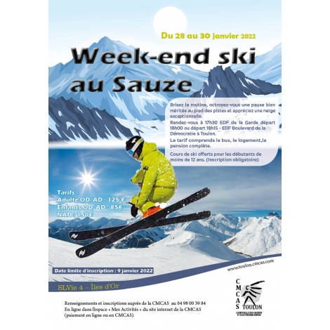 Week-end ski au Sauze: la détente tout compris