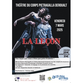 MARS :  Théâtre Galli - Pietragalla La Leçon| COM CULTURE