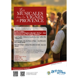 JUILLET : Musicales dans les vignes à St-Cyr| CC