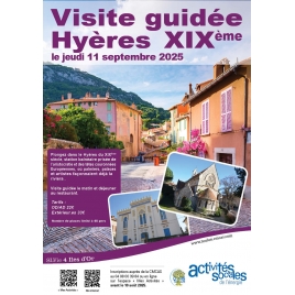 SEPTEMBRE : Visite guidée Hyères XIX ème | SLVIE 4