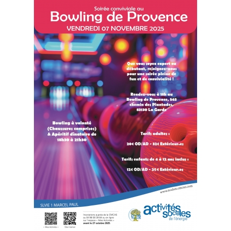 NOVEMBRE : Soirée conviviale au Bowling | SLVIE 1