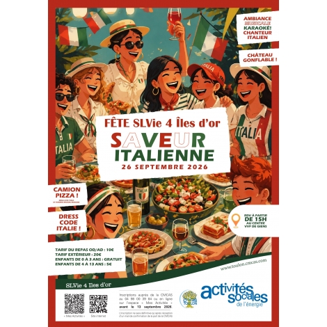 SEPTEMBRE : Fête de la SLVIE 4 Saveurs Italiennes | SLVIE 4