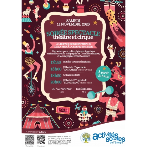 NOVEMBRE : Spectacle de cirque et théâtre | CC