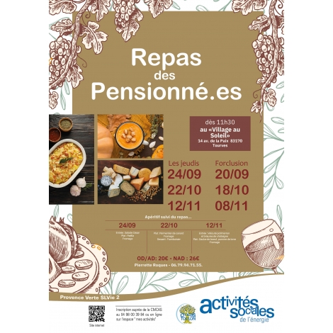 TOURVES : Repas pensionnés |05/02